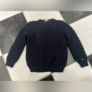 NWT 100% AUTH Gucci Kids Navy Blue Cable Knit Sweater Sz 6